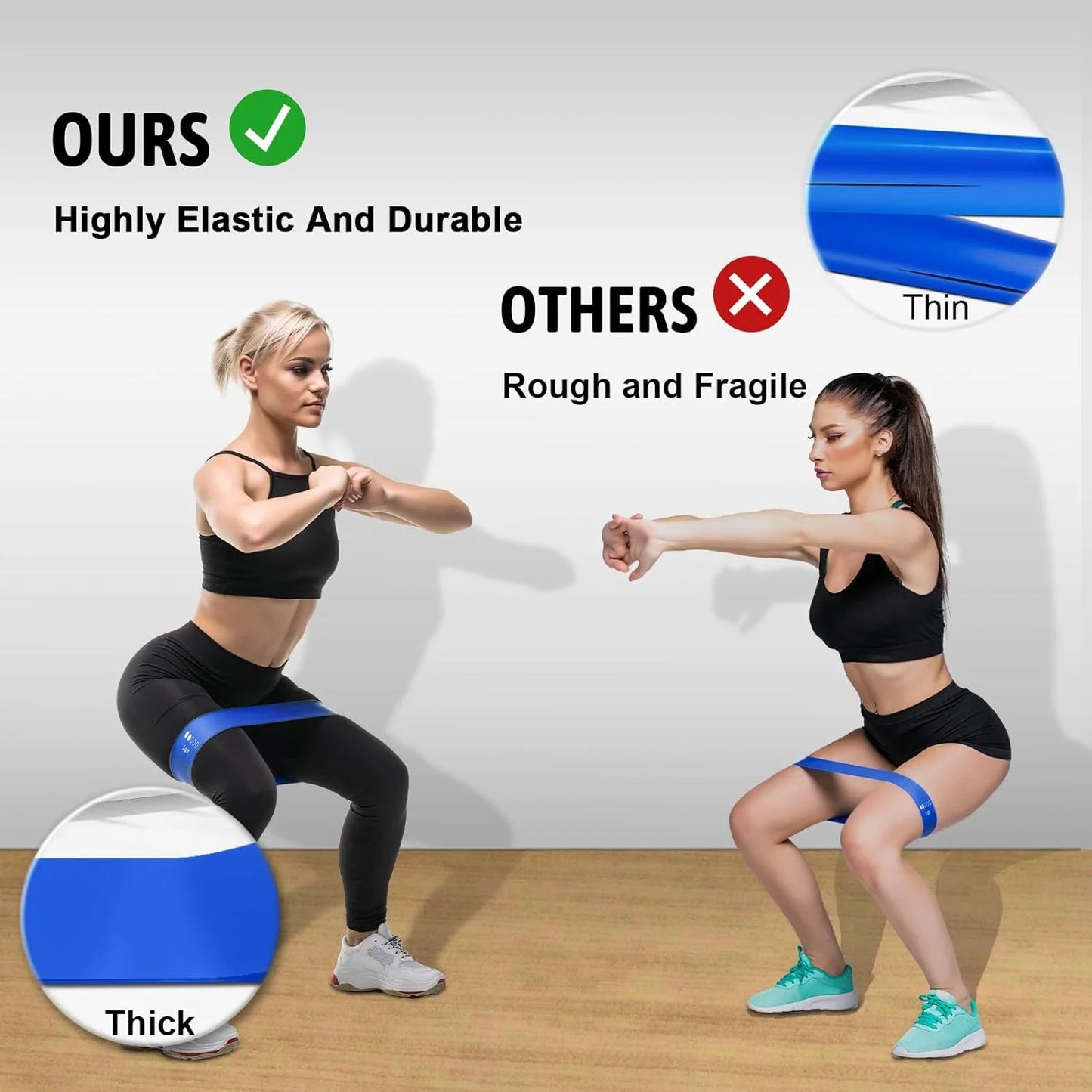 Resistance Bands Loop Set of 5 for Exercise, CrossFit, Yoga, and Strength Training